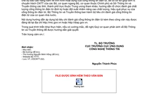 Công văn 310/BTTTT-ƯDCNTT  bộ tiêu chí đánh giá cổng thông tin điện tử