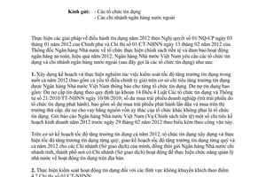 Công văn 674/NHNN-CSTT kiểm soát hoạt động tín dụng năm 2012