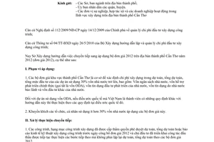 Công văn 120/SXD-KTXD hướng dẫn chuyển tiếp sang áp dụng bộ đơn giá 2012 trên đị