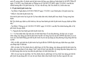 Công văn 1980/BTC-TCT hướng dẫn chính sách lệ phí trước bạ