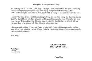 Công văn 51/CNTT-TK trả lời công văn 128/HQKG-NV hỗ trợ tra cứu và xác nhận