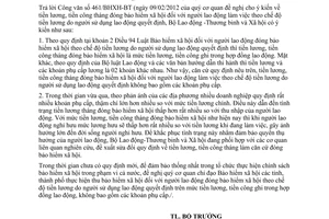 Công văn 517/LĐTBXH-BHXH tiền lương tiền công tháng đóng bảo hiểm xã hội