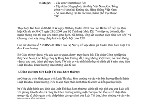 Công văn 1301/BGTVT-TCCB đánh giá 8 năm thực hiện Luật Thi đua, khen thưởng