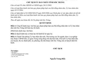 Quyết định 48/QĐHC-CTUBND năm 2012 văn bản quy phạm pháp luật Sóc Trăng hết hiệu lực