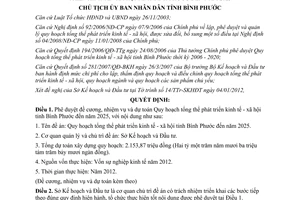 Quyết định 178/QĐ-UBND 2012 Quy hoạch tổng thể phát triển kinh tế xã hội Bình Phước đến 2025