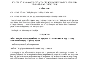 Nghị định 06/2012/NĐ-CP sửa đổi Nghị định hộ tịch, hôn nhân và gia đình