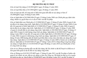 Quyết định 189/QĐ-BTP năm 2012 Quy định trình tự  thủ tục trong quản lý dự án