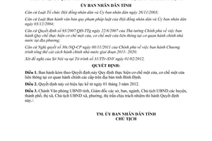Quyết định 02/2012/QĐ-UBND thực hiện cơ chế một cửa liên thông