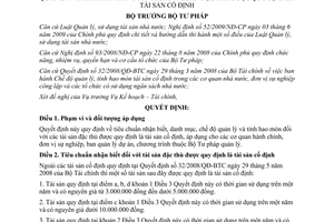 Quyết định 185/QĐ-BTP tiêu chuẩn nhận biết, danh mục, chế độ quản lý