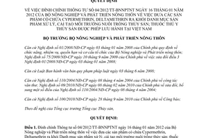 Quyết định 197/QĐ-BNN-TCTS  đính chính Thông tư 04/2012/TT-BNNPTNT