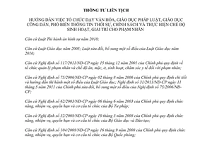 Thông tư liên tịch 02/2012/TTLT-BCA-BQP-BTP-BGDĐT hướng dẫn tổ chức dạy văn hóa