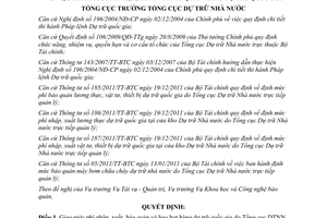 Quyết định 82/QĐ-TCDT 2012 giao mức phí nhập xuất bảo quản hàng dự trữ quốc gia