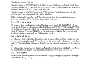 Thông tư 14/2012/TT-BTC phí sử dụng đường bộ đường cao tốc thành phố Hồ Chí Minh