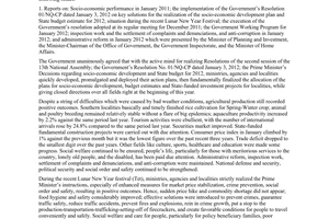 Resolution No. 03/NQ-CP the Government’s Regular meeting - January, 2012