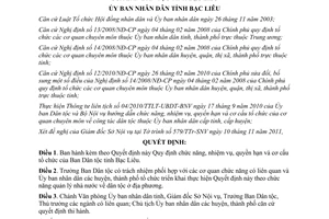 Quyết định 01/2012/QĐ-UBND chức năng nhiệm vụ quyền hạn Ban Dân tộc Bạc Liêu