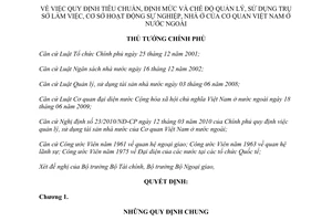 Quyết định 08/2012/QĐ-TTg chế độ quản lý, sử dụng trụ sở làm việc, cơ sở