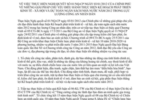 Chỉ thị 03/CT-BCA-V11 năm 2012 thực hiện Nghị quyết 01/NQ-CP