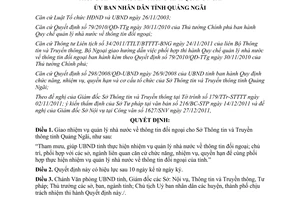 Quyết định 01/2012/QĐ-UBND giao nhiệm vụ quản lý nhà nước thông tin đối ngoại