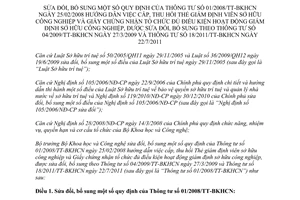 Thông tư 04/2012/TT-BKHCN sửa đổi Thông tư 01/2008/TT-BKHCN