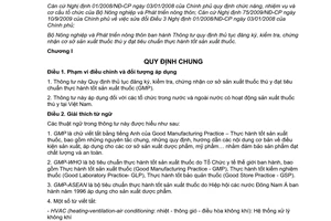 Thông tư 07/2012/TT-BNNPTNN đăng ký, kiểm tra, chứng nhận cơ sở sản xuất thuốc