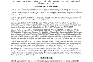 Quyết định 01/2012/QĐ-UBND mức thu học phí của cơ sở giáo dục mầm non phổ thông