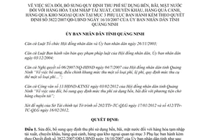Quyết định 305/2012/QĐ-UBND sửa đổi Quy định thu phí sử dụng bến, bãi, mặt nước