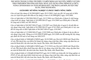 Quyết định 74/QĐ-SNN&PTNT năm 2012 phê duyệt điều chỉnh dự toán theo khối lượng