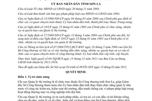 Quyết định 02/2012/QĐ-UBND nhiệm vụ quyền hạn Chi cục Quản lý thị trường Sơn La