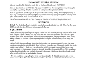 Quyết định 496/QĐ-UBND  phê duyệt Quy hoạch phát triển ngành công nghiệp