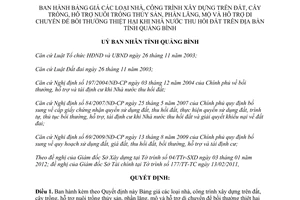 Quyết định 02/2012/QĐ-UBND bảng giá các loại nhà công trình xây dựng trên đất