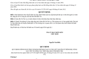 Quyết định 07/2012/QĐ-UBND đào tạo và thu hút người có trình độ, năng lực tốt