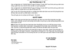 Quyết định 508/QĐ-BYT năm 2012 cơ sở xây dựng giá dịch vụ khám chữa bệnh