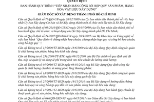 Quyết định 165/QĐ-SXD-QLVLXD tiếp nhận bản công bố hợp quy