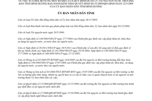 Quyết định 06/2012/QĐ-UBND sửa đổi Quy định quản lý tài nguyên nước