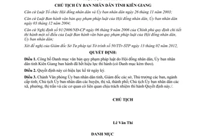 Quyết định 379/QĐ-UBND 2012 công bố danh mục văn bản hết hiệu lực Kiên Giang