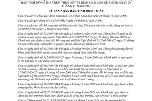 Quyết định 06/2012/QĐ-UBND sửa đổi Quyết định 25/2009/QĐ-UBND