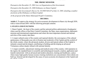 Decision No. 222/QD-TTg approving the strategy for socio-economic development