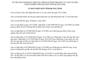 Quyết định 386/2012/QĐ-UBND chính sách hỗ trợ đầu tư vào khu công nghiệp