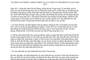 Chỉ thị 06/CT-TTg công tác phòng, chống thiên tai, lụt, bão và tìm kiếm cứu nạn