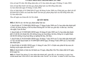 Quyết định 03/2012/QĐ-UBND bãi bỏ văn bản quy phạm pháp luật thành phố Cần Thơ