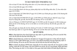 Quyết định 12/2012/QĐ-UBND Quy định giá bồi thường, hỗ trợ tài sản