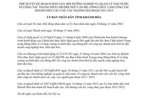 Quyết định 469/QĐ-UBND 2012 bồi dưỡng nghiệp vụ công tác thanh niên 2011 2015 Khánh Hòa