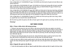 Thông tư 28/2012/TT-BTC quản lý vốn đầu tư thuộc nguồn vốn ngân sách