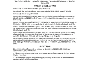 Quyết định 05/2012/QĐ-UBND điều chỉnh Quyết định 22/2009/QĐ-UBND về đơn giá đo