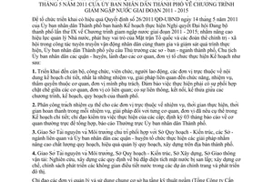 Chỉ thị 07/2012/CT-UBND thực hiện Kế hoạch theo Quyết định 26/2011/QĐ-UBND