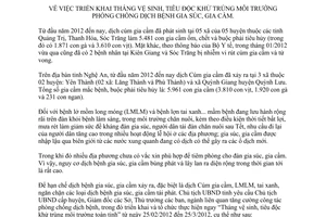 Chỉ thị 04/CT-UBND năm 2012 tháng vệ sinh tiêu độc khử trùng môi trường chống dịch bệnh gia súc gia cầm Nghệ An