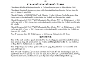 Quyết định 04/2012/QĐ-UBND Quy chế phối hợp giải quyết hồ sơ cấp Giấy chứng nhận