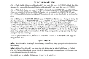 Quyết định 07/2012/QĐ-UBND hoạt động quảng cáo trên địa bàn tỉnh Bình Dương