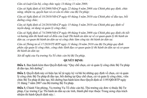 Quyết định 309/QĐ-BTP Quy chế chọn, cử và quản lý công chức Bộ Tư pháp