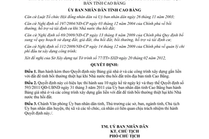 Quyết định 229/2012/QĐ-UBND Bảng giá nhà ở và công trình xây dựng